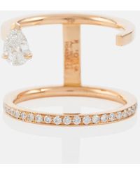 Repossi - Ring Serti Sur Vide aus 18kt Rosegold mit Diamanten - Lyst