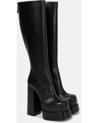 Versace - High-heel Leather Boots - Lyst