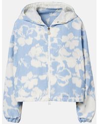 Moncler - Giacca Noisetier Con Cappuccio E Stampa Floreale - Lyst