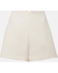 Valentino - Vgold Crepe Couture High-rise Shorts - Lyst