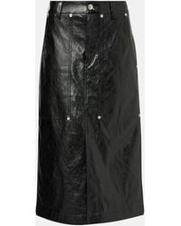 Isabel Marant - Falda Midi Angele De Piel Sintetica - Lyst