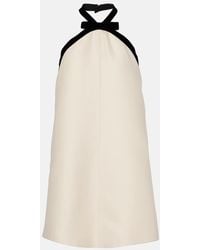 Tom Ford - Bow-Detail Wool And Silk Crepe Minidress - Lyst