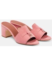Loro Piana - Mules Summer Charms En Daim - Lyst