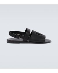 Dolce & Gabbana - Dg Leather Sandals - Lyst