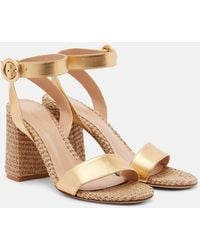 Gianvito Rossi - Luana 85 Metallic Leather Sandals - Lyst
