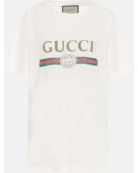 Gucci - Camiseta Extragrande con Logotipo - Lyst