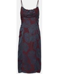 Dries Van Noten - Floral Jacquard Midi Dress - Lyst