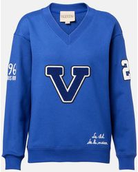 Valentino - Embroidered Cotton Jersey Sweatshirt - Lyst