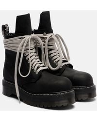 Rick Owens - X Dr. Martens Quad Platform Leather Boots - Lyst