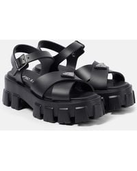 Prada - Sandalias Con Plataforma Monolith - Lyst