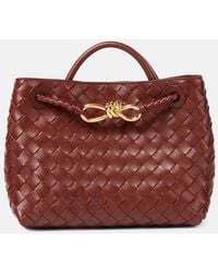 Bottega Veneta - Andiamo Intrecciato Small Leather Tote Bag - Lyst