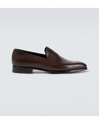 Brioni - Leather Penny Loafers - Lyst