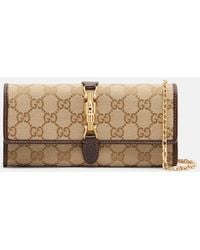 Gucci - Jackie Gg Canvas Clutch - Lyst