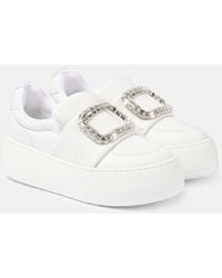 Roger Vivier - Viv' Up Leather Slip-On Sneakers - Lyst