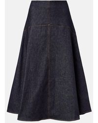 Jacquemus - Triangle De-Nimes Denim Midi Skirt - Lyst