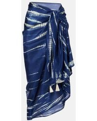 Anna Kosturova - Tie-Dye Silk Beach Cover-Up - Lyst