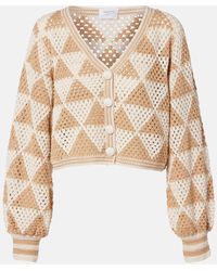 Anna Kosturova - Maija Crochet Cropped Cotton Cardigan - Lyst