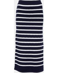 Polo Ralph Lauren - Cable-knit Wool Midi Skirt - Lyst