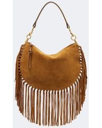 Isabel Marant - Oskan Small Fringed Suede Shoulder Bag - Lyst