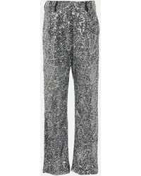 Blazé Milano - Fox Sequined Straight Pants - Lyst