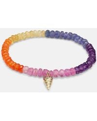 Sydney Evan - Ice Cream Cone 14Kt Charm Bracelet With Sapphires - Lyst
