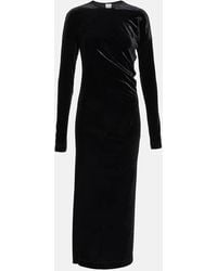 TOTEME - Vestido Midi De Terciopelo - Lyst