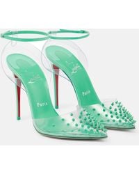 Christian Louboutin - Spikoo 100 Pvc And Leather Pumps - Lyst
