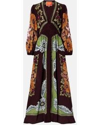 La DoubleJ - Printed Silk Maxi Dress - Lyst
