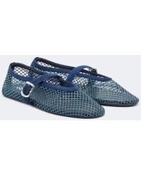 Alaïa - Embellished Suede-Trimmed Flats - Lyst