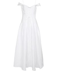 Brock Collection Tamiko Cotton-blend Maxi Dress - White