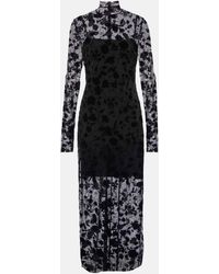Givenchy - Floral Tulle Midi Dress - Lyst