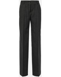 Dolce & Gabbana - Pinstripe Virgin Wool Straight Pants - Lyst
