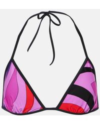 Emilio Pucci - Top bikini a triangolo Marmo - Lyst