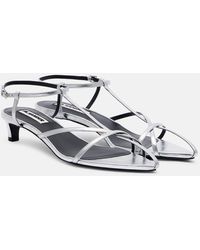 Jil Sander - Metallic Leather Sandals - Lyst