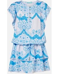 Melissa Odabash - Lenni Printed Tiered Minidress - Lyst