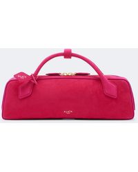 Alaïa - Le Teckel Small Suede Clutch - Lyst