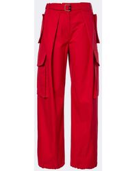 Loewe - Cotton And Silk Cargo Pants - Lyst