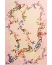 Vivienne Westwood Bedrucktes Tuch Orb aus Baumwolle - Natur