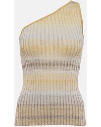 Missoni - One-shoulder Ribbed-knit Lame Top - Lyst