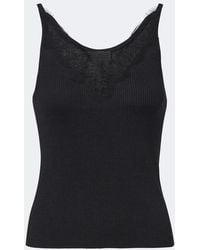 Nili Lotan - Aronia Ribbed-Knit Silk Tank Top - Lyst