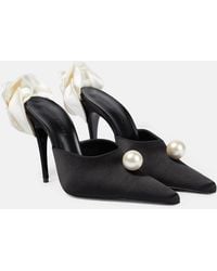 Magda Butrym - Verzierte Mules Aus Satin - Lyst