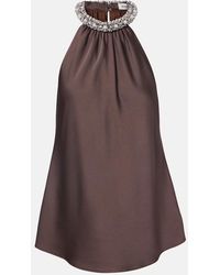 Jonathan Simkhai - Embellished Satin Top - Lyst