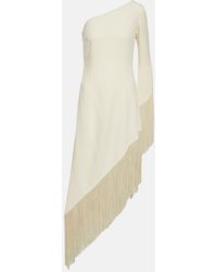 ‎Taller Marmo - Asymmetrisches Midikleid Mit Fransen - Lyst