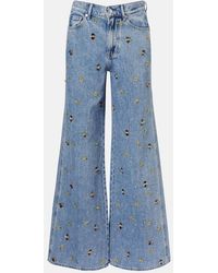 Veronica Beard - Kasey Embellished Flared Jeans - Lyst