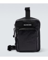 Balenciaga - Messenger Bag Explorer aus Leder - Lyst