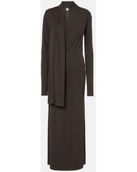 TOTEME - Scarf-Detail Jersey Maxi Dress - Lyst
