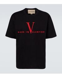 Valentino - Logo Cotton Jersey T-Shirt - Lyst