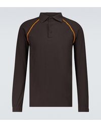GR10K Taped Ultrasound Long-sleeved Polo - Brown