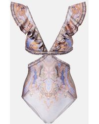 Zimmermann - Banador Como Estampado Con Aberturas - Lyst