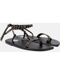 Alaïa - Flat Strappy Sandal - Lyst